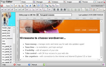wordserver - page editor